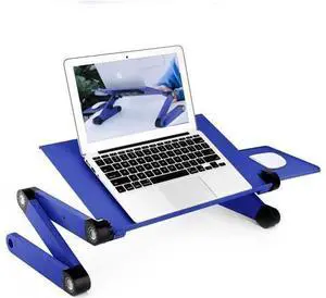 Laptop Stands Adjustable Lap Desks Portable Laptop Bed Table with Cooling Fans & Mouse Pad for Couch, Bed, Sofa Blue Laptop Stands Adjustable Lap Desks Portable Laptop Bed Table with Cooling Fans & Mouse Pad for Couch, Bed, Sofa Blue