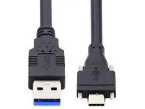 USB C USB 3.1 Type-C Dual Locking Connector to Standard USB3.0 Data Transfer Cable with Panel Mount Screw for Camera 16.4FT/5M USB C USB 3.1 Type-C Dual Locking Connector to Standard USB3.0 Data Transfer Cable with Panel Mount Screw for Camera 16.4FT/5M