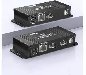 HDMI KVM USB Extender 1080P@60Hz KVM Extender Over Cat5e/Cat6 Up to 60m (196Ft), 2 Ports USB,Lossless or Zero Latency, Plug&Play(Point to Point KVM Extender) HDMI KVM USB Extender 1080P@60Hz KVM Extender Over Cat5e/Cat6 Up to 60m (196Ft), 2 Ports USB,Lossless or Zero Latency, Plug&Play(Point to Point KVM Extender)