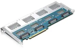 Quad U.2 NVMe SSD PCIe 3.0 X16 Adapter Card, 4-Port SFF-8639 for 2.5" U.2 SSD, x4/x4/x4/x4 Bifurcation & Aux Power Required, Full-Height Bracket, Windows/Linux/VMware Quad U.2 NVMe SSD PCIe 3.0 X16 Adapter Card, 4-Port SFF-8639 for 2.5" U.2 SSD, x4/x4/x4/x4 Bifurcation & Aux Power Required, Full-Height Bracket, Windows/Linux/VMware