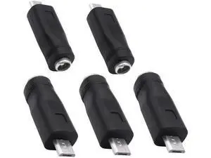 DC 5.5mm x 2.1mm to Micro USB Adapter DC 5521 Female to Micro USB Male Plug Converter Power Charger Connector for Laptop Tablet Smartphone -5pcs DC 5.5mm x 2.1mm to Micro USB Adapter DC 5521 Female to Micro USB Male Plug Converter Power Charger Connector for Laptop Tablet Smartphone -5pcs