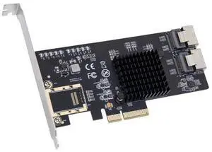 8 Port SATA III Non-RAID PCI-e x4 Expansion Card Supports FreeNAS and ZFS RAID - Includes Mini SAS to SATA Breack Out Cables (SI-PEX40137) 8 Port SATA III Non-RAID PCI-e x4 Expansion Card Supports FreeNAS and ZFS RAID - Includes Mini SAS to SATA Breack Out Cables (SI-PEX40137)