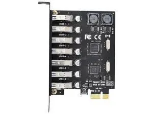 7 Ports PCI-E to USB 3.0 HUB PCI Express Expansion Card Adapter 5Gbps for Motherboard 7 Ports PCI-E to USB 3.0 HUB PCI Express Expansion Card Adapter 5Gbps for Motherboard