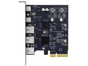 Superspeed 10Gbps PCIE USB Card PCI-E Express to Three Ports Type-A USB3.0 Back Panel Socket & Dual USB3.1 USB-C Type-C Expansion Adapter ASM3142 VL822 Superspeed 10Gbps PCIE USB Card PCI-E Express to Three Ports Type-A USB3.0 Back Panel Socket & Dual USB3.1 USB-C Type-C Expansion Adapter ASM3142 VL822