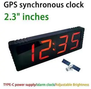 Auto Timing Calibration Alarm Clock 2.3 Inch LED GPS Satellite Synchronized USB Type-C 5V Adjustable Brightness Auto Timing Calibration Alarm Clock 2.3 Inch LED GPS Satellite Synchronized USB Type-C 5V Adjustable Brightness