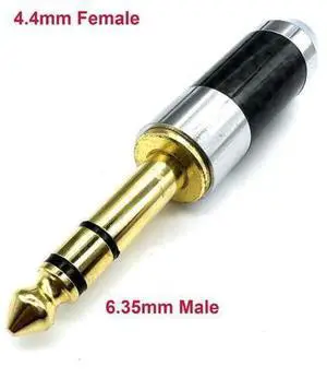 1pc 1/4" TRS 6.35mm Male to 4.4mm Balanced Female Headphone HiFi Headset Earphone Adapter Connector for Audio Player DAP 1pc 1/4" TRS 6.35mm Male to 4.4mm Balanced Female Headphone HiFi Headset Earphone Adapter Connector for Audio Player DAP