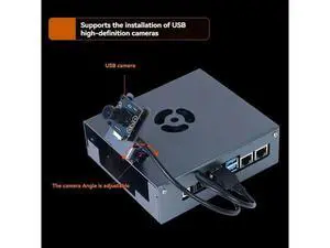 For D-Robotics For RDK S100 For RDK S100 Development Board Aluminum Alloy Shell With Passive Cooling Camera Mounting Brack For D-Robotics For RDK S100 For RDK S100 Development Board Aluminum Alloy Shell With Passive Cooling Camera Mounting Brack