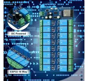 3X 16 Channel Relay Module DC5-12V Power Supply ESP32 Development Board ESP32-WROOM Secondary Development Module 3X 16 Channel Relay Module DC5-12V Power Supply ESP32 Development Board ESP32-WROOM Secondary Development Module