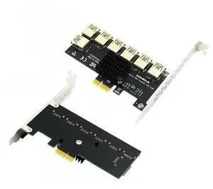 Adapter For Bitcoin Mining PCI Express Multiplier Riser Card Extender PCIE 1X To 16X PCIE 1 to 7 USB3.0 Slot Adapter For Bitcoin Mining PCI Express Multiplier Riser Card Extender PCIE 1X To 16X PCIE 1 to 7 USB3.0 Slot