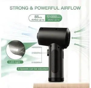 Cordless Air Duster,Multi-Use Portable Replaces Compressed Air Cans, Powerful 51000RPM,Air Duster For Computer, Laptop Cordless Air Duster,Multi-Use Portable Replaces Compressed Air Cans, Powerful 51000RPM,Air Duster For Computer, Laptop