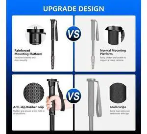 Lightweight Aluminium E222 Camera Monopod Photography Walking Stick Adapter Mount For Video Camera Lightweight Aluminium E222 Camera Monopod Photography Walking Stick Adapter Mount For Video Camera