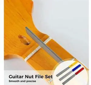 3 Pieces Conical Guitar Nut File Nut Slot File Set Double Edge Wire File Electric Bass Nut File Wire Tool Rich 3 Pieces Conical Guitar Nut File Nut Slot File Set Double Edge Wire File Electric Bass Nut File Wire Tool Rich