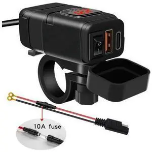 Motorcycle Handlebar Vehicle-Mounted Charger Waterproof USB Adapter Motorcycle Handlebar Vehicle-Mounted Charger Waterproof USB Adapter