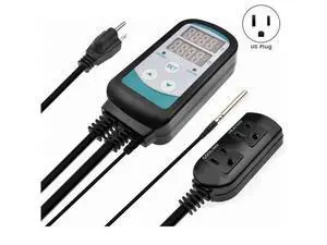 Dual Digital Temperature Controller, Thermostat Plug, Green House Greenhouse Heater With Digital Temperature Contr Dual Digital Temperature Controller, Thermostat Plug, Green House Greenhouse Heater With Digital Temperature Contr