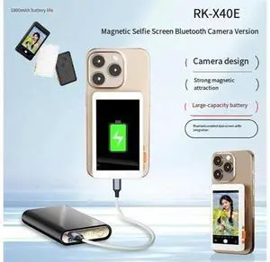 Magnetic Phone Monitor Screen For Selfie Vlog Live Stream White For Android Magnetic Phone Monitor Screen For Selfie Vlog Live Stream White For Android