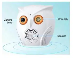 Camera Owl Shape 2K 5MP Home Mini Indoor Baby Monitor Detection Night Vision Two Way Audio Surveillance Cameras US Camera Owl Shape 2K 5MP Home Mini Indoor Baby Monitor Detection Night Vision Two Way Audio Surveillance Cameras US