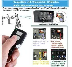 For Chamberlain Craftsman Compatible Garage Door Opener 3PCS Remote Control For Model 893LM 893Max 891LM 971LM 973LM 3 For Chamberlain Craftsman Compatible Garage Door Opener 3PCS Remote Control For Model 893LM 893Max 891LM 971LM 973LM 3