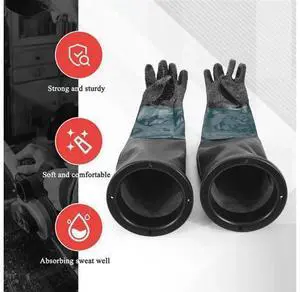 Sandblasting Gloves Sandblaster Parts 60Cm With O Rings For Sandblast Cabinet Sandblasting Gloves Sandblaster Parts 60Cm With O Rings For Sandblast Cabinet