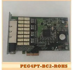 For SILICOM PEG4PT-BC2-ROHS V1.3 4-port gigabit network card PCI-E 4X 102-02556 0912230509 For SILICOM PEG4PT-BC2-ROHS V1.3 4-port gigabit network card PCI-E 4X 102-02556 0912230509