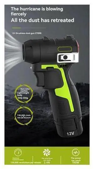 Cordless Blower Power Tools Rechargeable 130000Rpm 2.4N 190W Max Worx 12V Green (Not Included) Cordless Blower Power Tools Rechargeable 130000Rpm 2.4N 190W Max Worx 12V Green (Not Included)