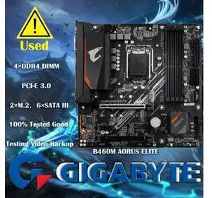 GA B460M ELITE Micro-ATX B460 DDR4 M.2 128G Support 10 gen A 1200 CPU Disassemble Motherboard GA B460M ELITE Micro-ATX B460 DDR4 M.2 128G Support 10 gen A 1200 CPU Disassemble Motherboard