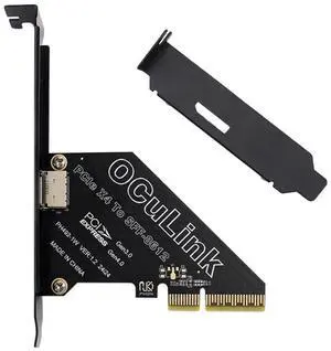 PCI-Express 4.0 PCIE 4X to Oculink Single Port SFF-8612 SFF-8611 Host Card for U.2 SSD eGPU External Graphics Card Dock PCI-Express 4.0 PCIE 4X to Oculink Single Port SFF-8612 SFF-8611 Host Card for U.2 SSD eGPU External Graphics Card Dock