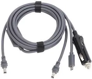 Kikumi 20m 65.6FT 3 in 1 Satellite Cable 18AWG DC Type C 12V 24V to DC Water Proof Satellite Power Cord for 65W PD Kikumi 20m 65.6FT 3 in 1 Satellite Cable 18AWG DC Type C 12V 24V to DC Water Proof Satellite Power Cord for 65W PD