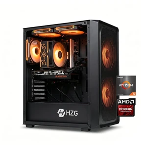 HZG Prebuilt Gaming Desktop PC, AMD Ryzen 5 5600 6-Core, Radeon RX 7600 8GB, 32GB DDR4, 1TB NVMe SSD, Wi-Fi 6, VR Ready, Windows 11 HZG Prebuilt Gaming Desktop PC, AMD Ryzen 5 5600 6-Core, Radeon RX 7600 8GB, 32GB DDR4, 1TB NVMe SSD, Wi-Fi 6, VR Ready, Windows 11