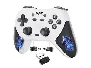 PC Gaming Controller with Bluetooth/2.4G Wireless, Bluetooth Gamepad Game Controller for PC Windows/ Switch2/Switch1/PS4/PS3,Macro Programmable, Adjustable Turbo & Dual Vibration(white) PC Gaming Controller with Bluetooth/2.4G Wireless, Bluetooth Gamepad Game Controller for PC Windows/ Switch2/Switch1/PS4/PS3,Macro Programmable, Adjustable Turbo & Dual Vibration(white)