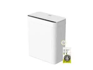 Brio 10L/2.6 Gallon Motion Sensor Trash Can, Automatic Touchless Bathroom Garbage Bin, Waterproof Smart Trash Can for Kitchen, Bedroom, and Office, White Brio 10L/2.6 Gallon Motion Sensor Trash Can, Automatic Touchless Bathroom Garbage Bin, Waterproof Smart Trash Can for Kitchen, Bedroom, and Office, White