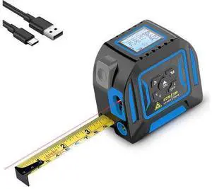 2-in-1 Laser Tape Measure, Lytool 130Ft/40m Laser Measurement Tool, 16Ft/5m Measuring Tape, Digital Laser Tape Measure with M/in/Ft/Ft+in Units, LCD Display, Self-Locking Tape, Belt Clip 2-in-1 Laser Tape Measure, Lytool 130Ft/40m Laser Measurement Tool, 16Ft/5m Measuring Tape, Digital Laser Tape Measure with M/in/Ft/Ft+in Units, LCD Display, Self-Locking Tape, Belt Clip