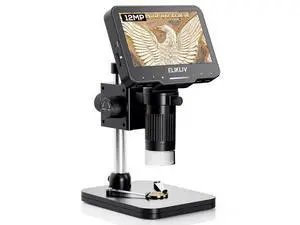 Coin Microscope for Adults: 4.3'' LCD Digital Microscope 1000x with 8 Adjustable LED Lights, PC View Compatible with Windows/MacBook, EDM4 Max Coin Microscope for Adults: 4.3'' LCD Digital Microscope 1000x with 8 Adjustable LED Lights, PC View Compatible with Windows/MacBook, EDM4 Max