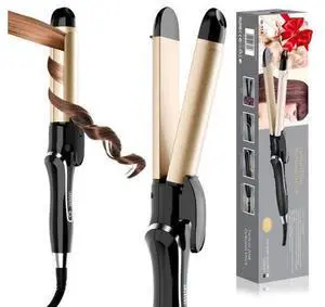 Curling Iron, 2 in 1 Hair Straightener and Curler, 1.25 Inch Ceramic Curling Wand with Adjustable Temperature, Dual Voltage for All Hair Types, Anti-Tangle for Long-Lasting Curls and Straight Curling Iron, 2 in 1 Hair Straightener and Curler, 1.25 Inch Ceramic Curling Wand with Adjustable Temperature, Dual Voltage for All Hair Types, Anti-Tangle for Long-Lasting Curls and Straight