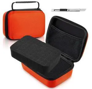 EVA Hard Case with Customizable Foam 11 x 7.8 x 4.3 Inch Protective EVA Carrying Case Shockproof Outdoor for Camera, Digital Products, Electronic Instruments with Knife, Orange EVA Hard Case with Customizable Foam 11 x 7.8 x 4.3 Inch Protective EVA Carrying Case Shockproof Outdoor for Camera, Digital Products, Electronic Instruments with Knife, Orange