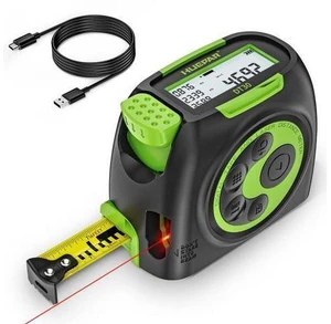2-in-1 Laser Tape Measure, 197Ft Rechargeable Laser Measurement Tool & 16Ft. Measure Tape with Movable Hook -Pythagorean, Area, Volume, Ft/Ft+in/in/M Unit Digital Distance Meter, Gift for Dad 2-in-1 Laser Tape Measure, 197Ft Rechargeable Laser Measurement Tool & 16Ft. Measure Tape with Movable Hook -Pythagorean, Area, Volume, Ft/Ft+in/in/M Unit Digital Distance Meter, Gift for Dad