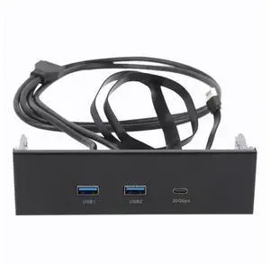 5.25 Inch Front Panel USB Hub, 3 Ports USB Front Panel Floppy Disk Bay, 19 Pin USB3.2 GEN2 Internal USB Hub with 2 USB A and 20Gbps USB C Port, for PC Case 5.25 Inch Front Panel USB Hub, 3 Ports USB Front Panel Floppy Disk Bay, 19 Pin USB3.2 GEN2 Internal USB Hub with 2 USB A and 20Gbps USB C Port, for PC Case