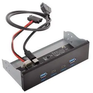 USB-C & USB 3.0 HUB 4 Ports Front Panel to Motherboard 20Pin Connector Cable for 5.25" CD-ROM Bay USB-C & USB 3.0 HUB 4 Ports Front Panel to Motherboard 20Pin Connector Cable for 5.25" CD-ROM Bay