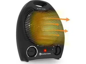Electric Fan-Forced Portable Space Heater with Adjustable Thermostat, Overheat Sensor, Tip-Over Switch, & Heat Resistant Housing, Ideal for Home, Bedroom, & Office, 1,500W, CZ40EBK Electric Fan-Forced Portable Space Heater with Adjustable Thermostat, Overheat Sensor, Tip-Over Switch, & Heat Resistant Housing, Ideal for Home, Bedroom, & Office, 1,500W, CZ40EBK