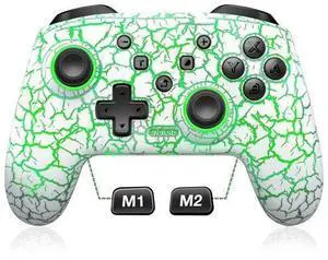 Switch Controller Compatible with Switch 1/2/Lite/OLED, Wireless Pro Controllers Work with iOS/Android/PC with RGB Light, Programmable, TURBO & Wakeup Switch Controller Compatible with Switch 1/2/Lite/OLED, Wireless Pro Controllers Work with iOS/Android/PC with RGB Light, Programmable, TURBO & Wakeup