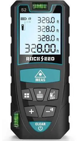 Laser Measure,RockSeed Digital Laser Distance Meter with 2 Bubble Levels,Portable M/in/Ft Unit Switching Backlit LCD and Measuring Distance/Area/Volume/Pythagorean Laser Measure,RockSeed Digital Laser Distance Meter with 2 Bubble Levels,Portable M/in/Ft Unit Switching Backlit LCD and Measuring Distance/Area/Volume/Pythagorean
