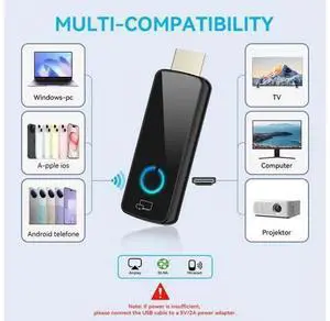 Wireless HDMI Display Dongle Adapter,4K Decode 1080P Output,Portable Streaming Video and Audio to Monitor from PC/DV/HDTV/Projector/TV Box,Supports Miracast,Airplay,DLNA,Plug & Play Wireless HDMI Display Dongle Adapter,4K Decode 1080P Output,Portable Streaming Video and Audio to Monitor from PC/DV/HDTV/Projector/TV Box,Supports Miracast,Airplay,DLNA,Plug & Play