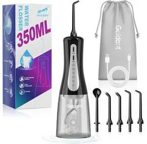 2026 New 350ML Water Dental Flosser Teeth Pick with Bag, 5 Modes Portable Cordless Oral Irrigator Cleaner, Electric Rechargeable IPX7 Waterproof for Home Travel Teeth Cleaning Flossing (Black) 2026 New 350ML Water Dental Flosser Teeth Pick with Bag, 5 Modes Portable Cordless Oral Irrigator Cleaner, Electric Rechargeable IPX7 Waterproof for Home Travel Teeth Cleaning Flossing (Black)