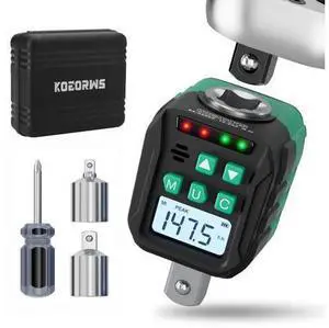 1/2-Inch Digital Torque Adapter, 7.38-147.5 Ft.lb/10-200 N.m, Electronic Torque Wrench Converter with ±2% Accuracy, Preset Function, Data Storage, 3/8 & 1/4 Adapter for Bike, Moto, Car 1/2-Inch Digital Torque Adapter, 7.38-147.5 Ft.lb/10-200 N.m, Electronic Torque Wrench Converter with ±2% Accuracy, Preset Function, Data Storage, 3/8 & 1/4 Adapter for Bike, Moto, Car