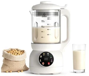 7-in-1 Automatic Nut Milk Maker, 40oz Soymilk Maker, 12 Blades, 12-Hour Timer/Auto Clean/Keep Warm/Boil/Low Noise, Make Homemade Almond, Oat, Soy, Coconut and Non-Dairy Beverages (White) 7-in-1 Automatic Nut Milk Maker, 40oz Soymilk Maker, 12 Blades, 12-Hour Timer/Auto Clean/Keep Warm/Boil/Low Noise, Make Homemade Almond, Oat, Soy, Coconut and Non-Dairy Beverages (White)