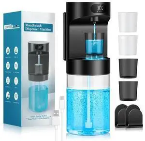 Automatic Mouthwash Dispenser for Bathroom,20.29 oz Touchless Electric Mouth Wash Dispensers Bathroom Accessories Set with 4 Magnetic Cups,4 Modes Wall Mounted Mouth Wash Dispenser for Home & Kids Automatic Mouthwash Dispenser for Bathroom,20.29 oz Touchless Electric Mouth Wash Dispensers Bathroom Accessories Set with 4 Magnetic Cups,4 Modes Wall Mounted Mouth Wash Dispenser for Home & Kids
