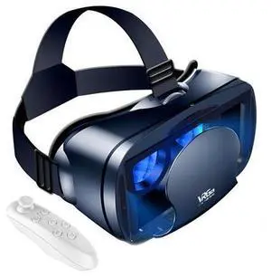 3D VR Headset, Virtual Reality Glasses Headset Helmets, Compatible with 5.0-7.0 inch with Controller, for Mobile Games & Movies(Black) 3D VR Headset, Virtual Reality Glasses Headset Helmets, Compatible with 5.0-7.0 inch with Controller, for Mobile Games & Movies(Black)