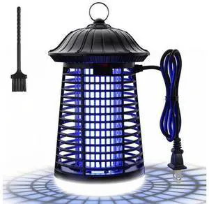 Bug Zapper Outdoor/Indoor,Mosquito Zapper 4200V High Powered Waterproof Electronic Mosquito Killer,15W UVA Mosquito Lamp Bulb,Fly Traps Patio Insects Killer (Black and White) Bug Zapper Outdoor/Indoor,Mosquito Zapper 4200V High Powered Waterproof Electronic Mosquito Killer,15W UVA Mosquito Lamp Bulb,Fly Traps Patio Insects Killer (Black and White)