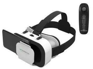 VR Headset with Controller for iPhone and Android Phones, 3D Virtual Reality Glasses, Adjustable Goggles for Movies and Games4.7-6.5 Inch Smartphones (Controller Bundle White) VR Headset with Controller for iPhone and Android Phones, 3D Virtual Reality Glasses, Adjustable Goggles for Movies and Games4.7-6.5 Inch Smartphones (Controller Bundle White)