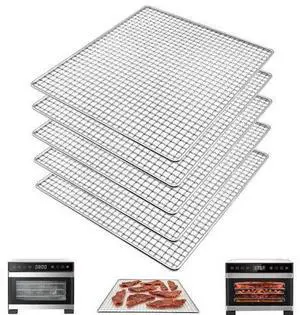 Dehydrator Accessories for COSORI Food Dehydrator 5PCS Stainless Steel Trays Dryer Machine, 9.6''(L)×9''(W)×0.8''(H) Mesh Trays for COSORI Food Dehydrator, Dishwasher Safe Dehydrator Accessories for COSORI Food Dehydrator 5PCS Stainless Steel Trays Dryer Machine, 9.6''(L)×9''(W)×0.8''(H) Mesh Trays for COSORI Food Dehydrator, Dishwasher Safe