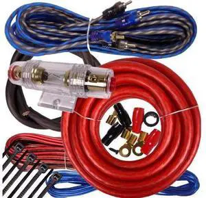 Complete 2000W 4 Gauge Amplifier Installation Wiring Kit Amp Pk3 4 Ga Red - for Installer and DIY Hobbyist - Perfect for Car/Truck/Motorcycle/Rv/ATV, 2000W / RED Complete 2000W 4 Gauge Amplifier Installation Wiring Kit Amp Pk3 4 Ga Red - for Installer and DIY Hobbyist - Perfect for Car/Truck/Motorcycle/Rv/ATV, 2000W / RED